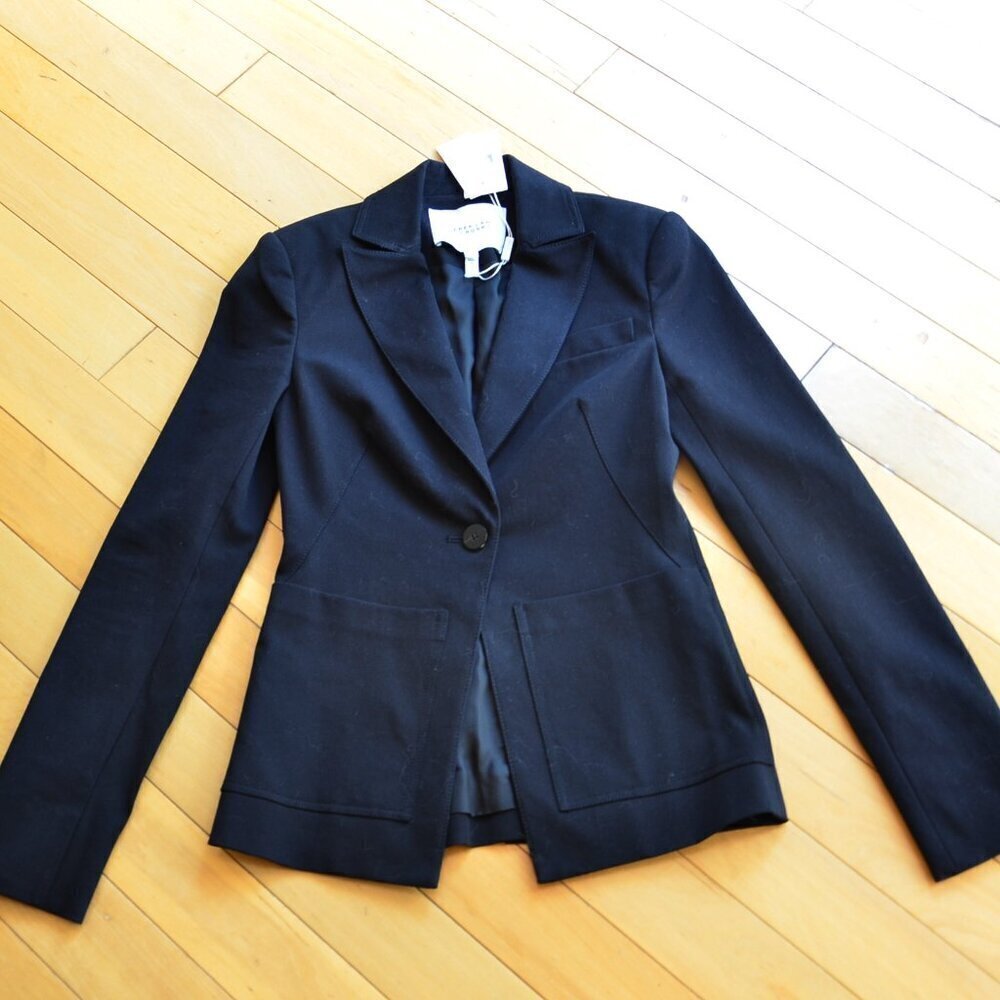 DEREK LAM 10 CROSBY Single Breasted Blazer Black Size Women 0